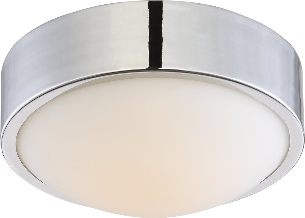 9"W Perk 1-Light LED Close-to-Ceiling Polished Nickel