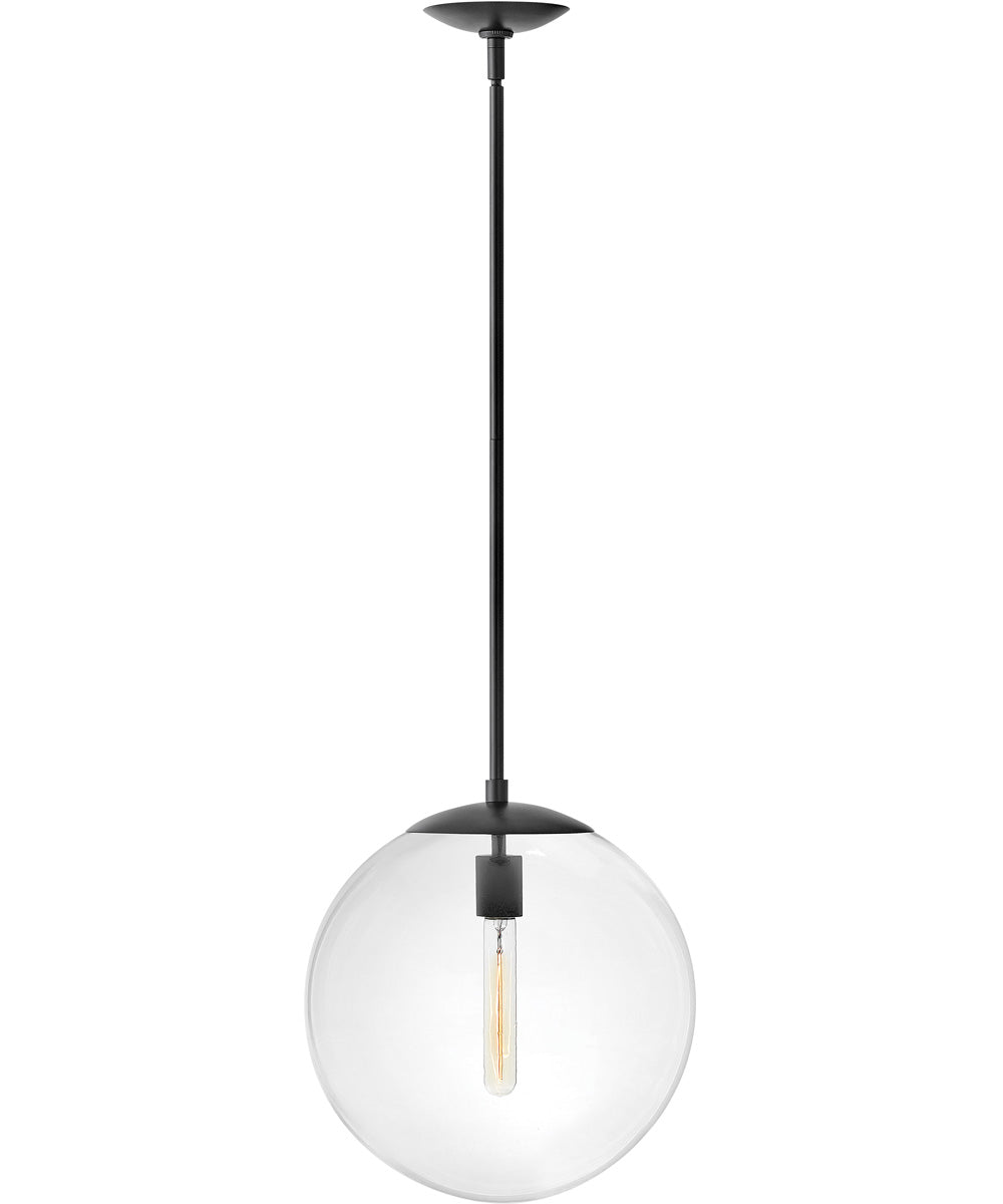 Warby 1-Light Medium Orb Pendant in Black