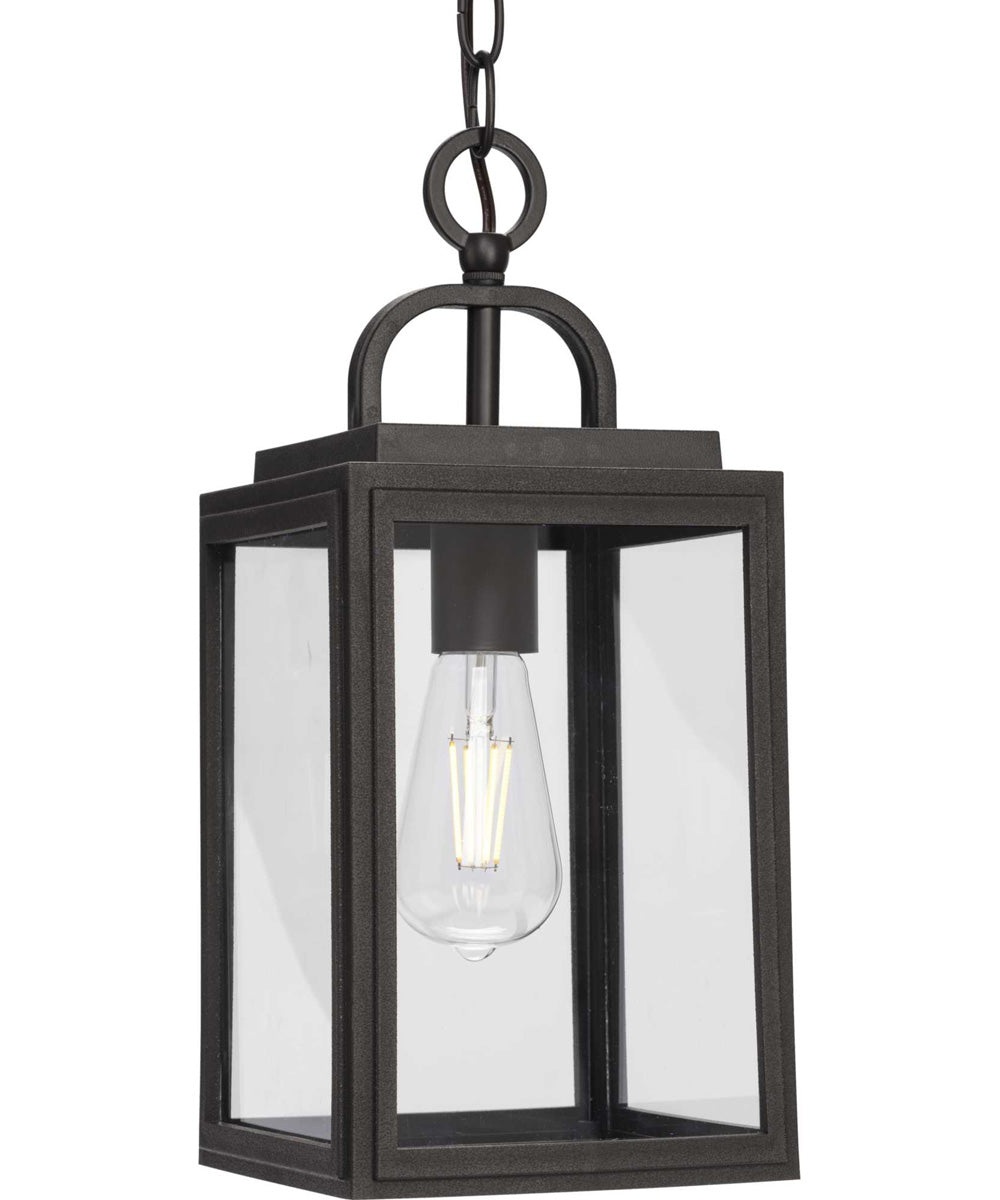 Grandbury 1-Light Transitional Clear Glass Outdoor Hanging Light Antique Bronze