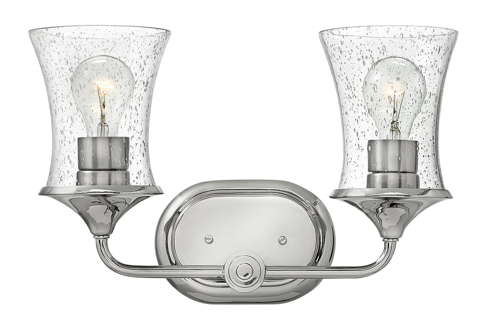 16"W Thistledown 2-Light Bath Two Light in Polished Nickel