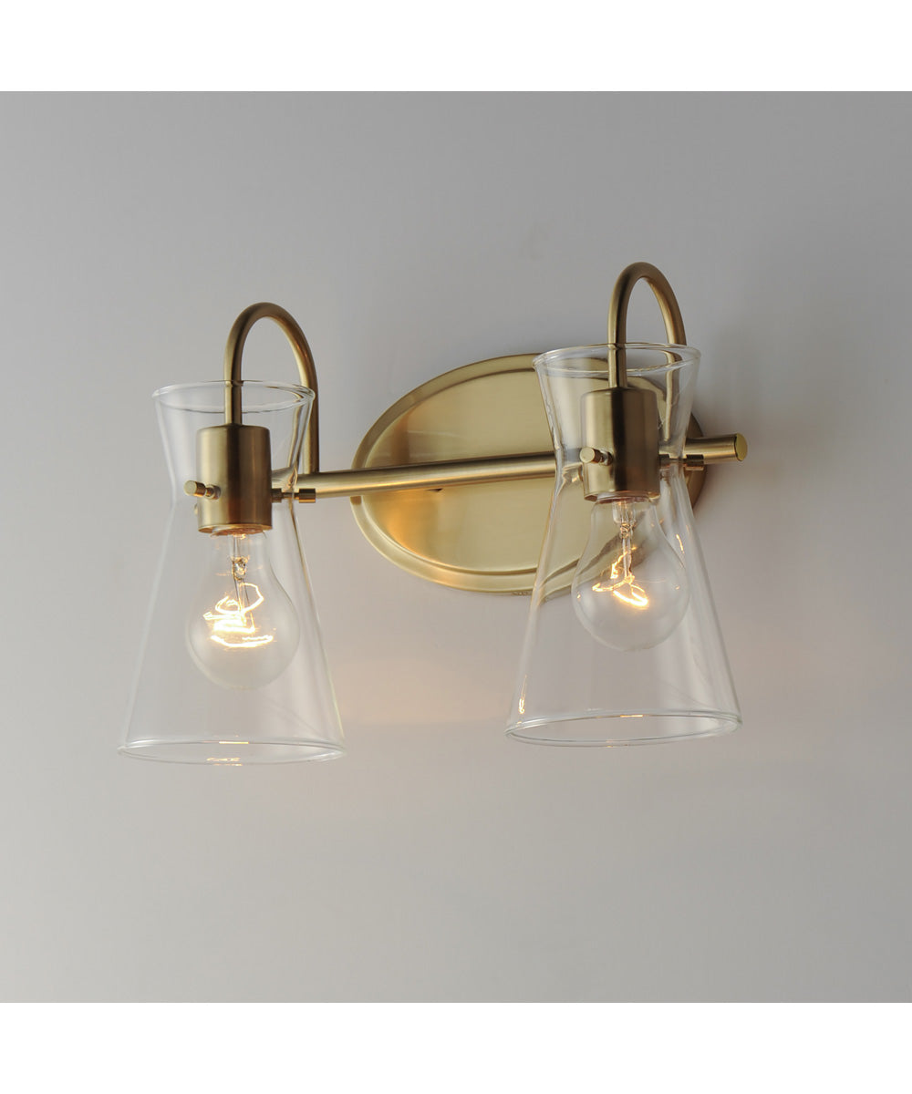 Ava 2-Light Bath Vanity Natural Aged Brass