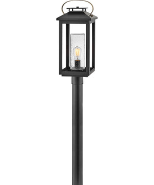 Atwater 1-Light Medium Outdoor Post Top or Pier Mount Lantern 12v in Black
