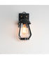Mariner Small Outdoor Sconce Black / Antique Brass