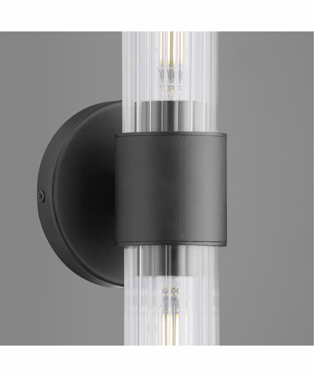Fuze 2-light Wall Mount Light Fixture Textured Black