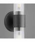 Fuze 2-light Wall Mount Light Fixture Textured Black