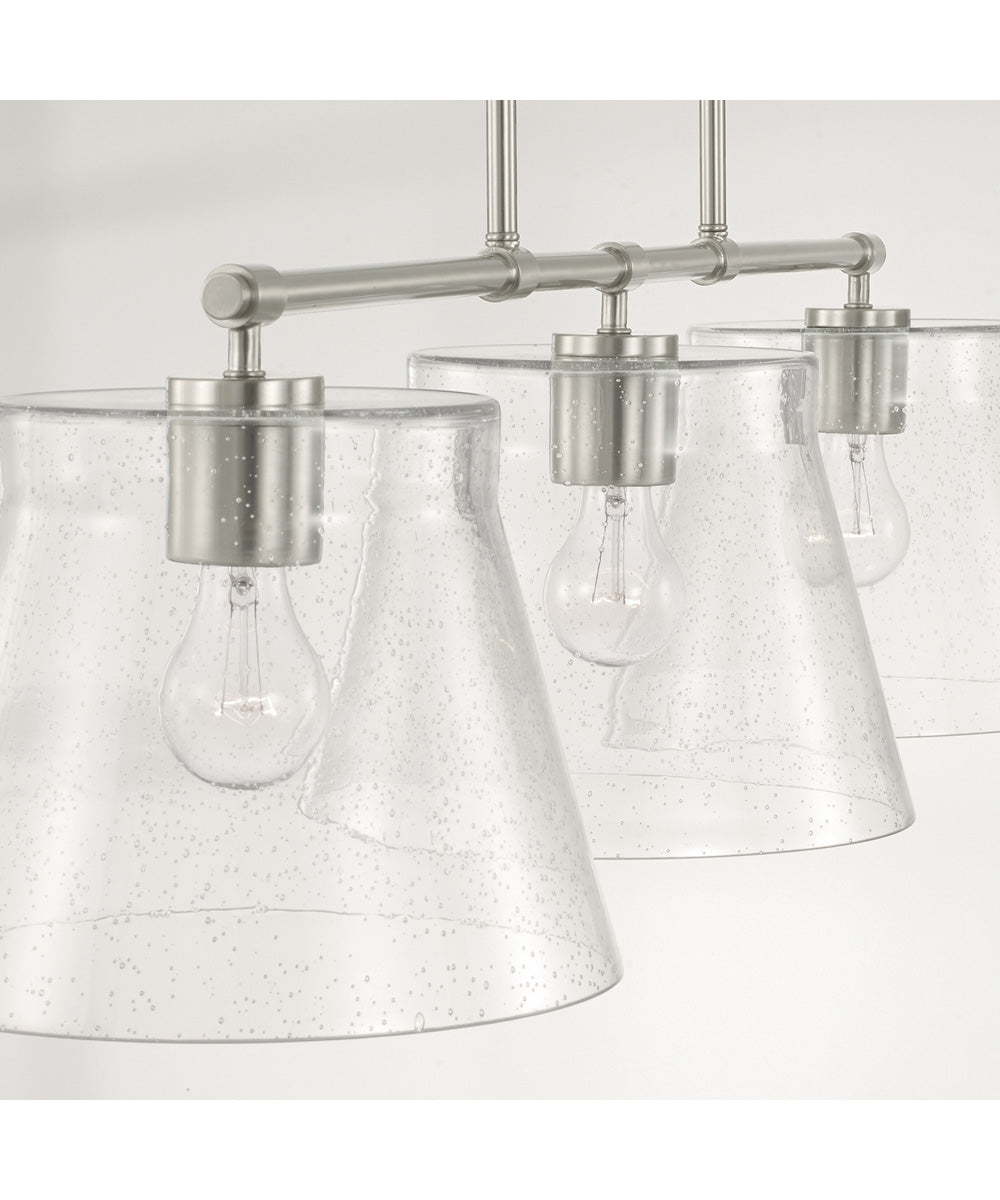 Baker 3-Light Island Brushed Nickel