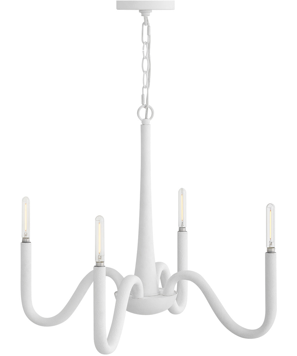 Maris 4-Light Medium Chandelier in Textured Plaster