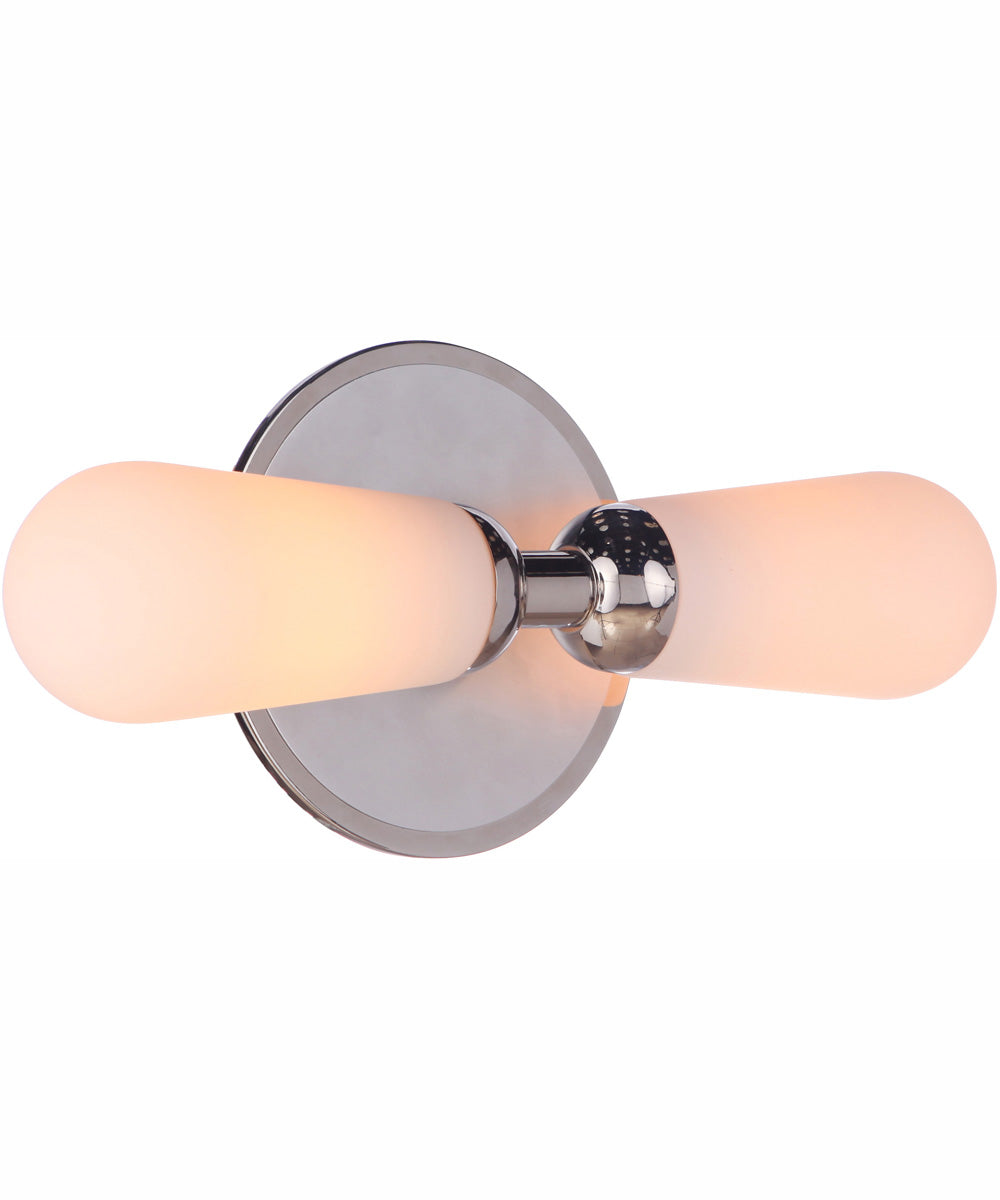 Riggs 2-Light Vanity Brushed Polished Nickel / Polished Nickel