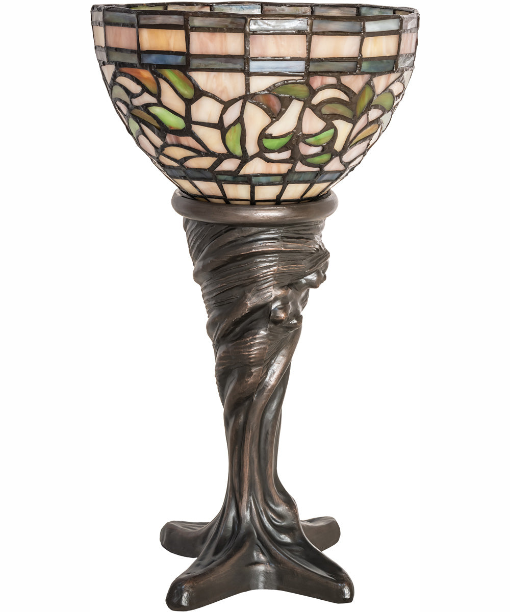 15" High Tiffany Turning Leaf Mini Lamp