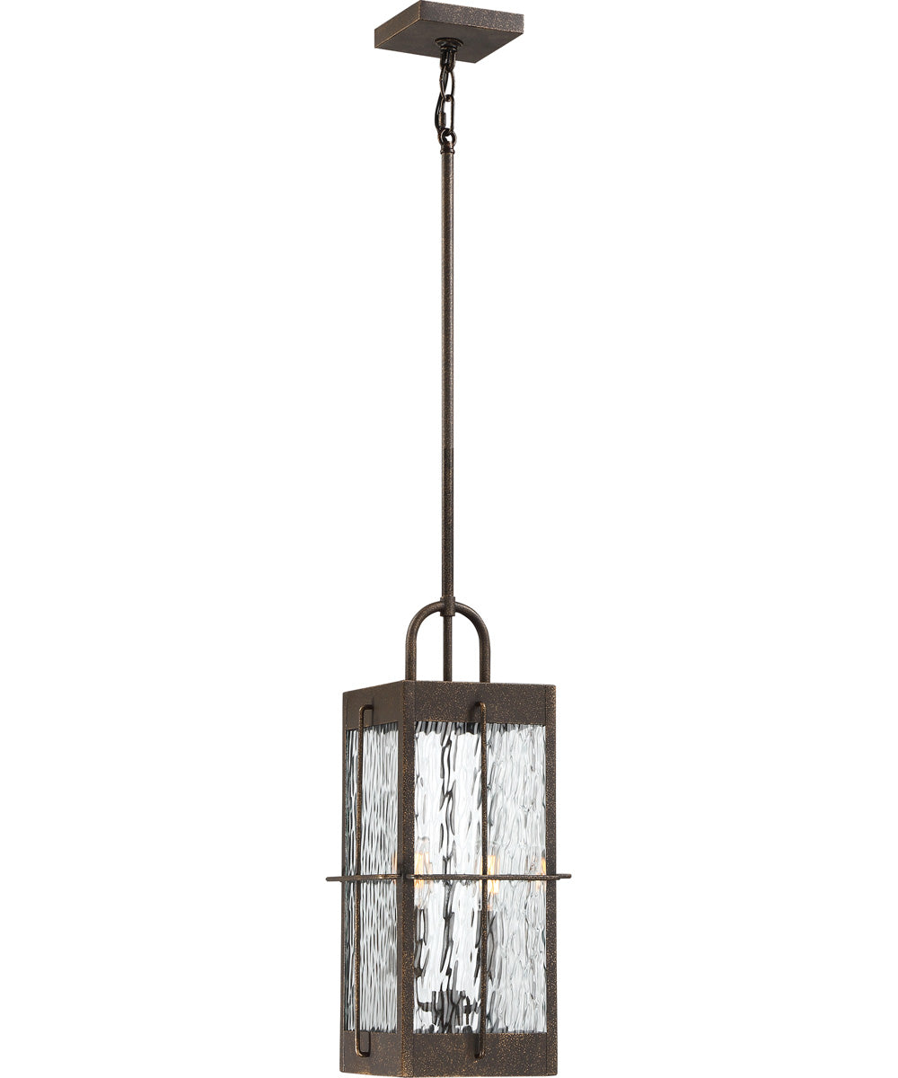 Ward Large 2-light Outdoor Pendant Light Gilded Bronze
