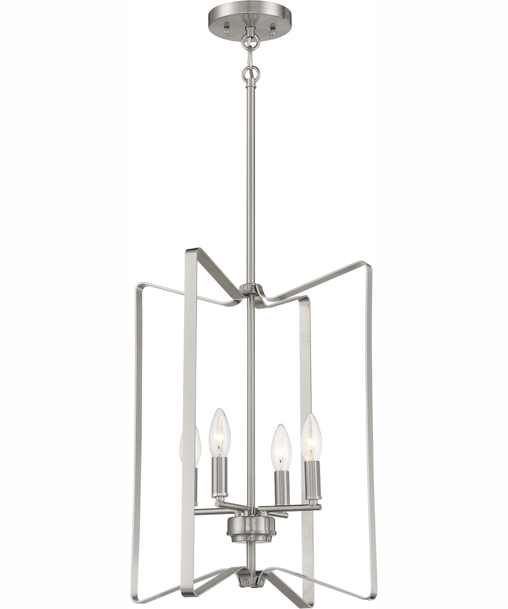 Shayna 4-Light Foyer Brushed Polished Nickel