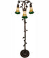 58" High Stained Glass Pond Lily 3 Light Floor Lamp