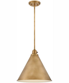 Arti 1-Light Medium Pendant in Heritage Brass