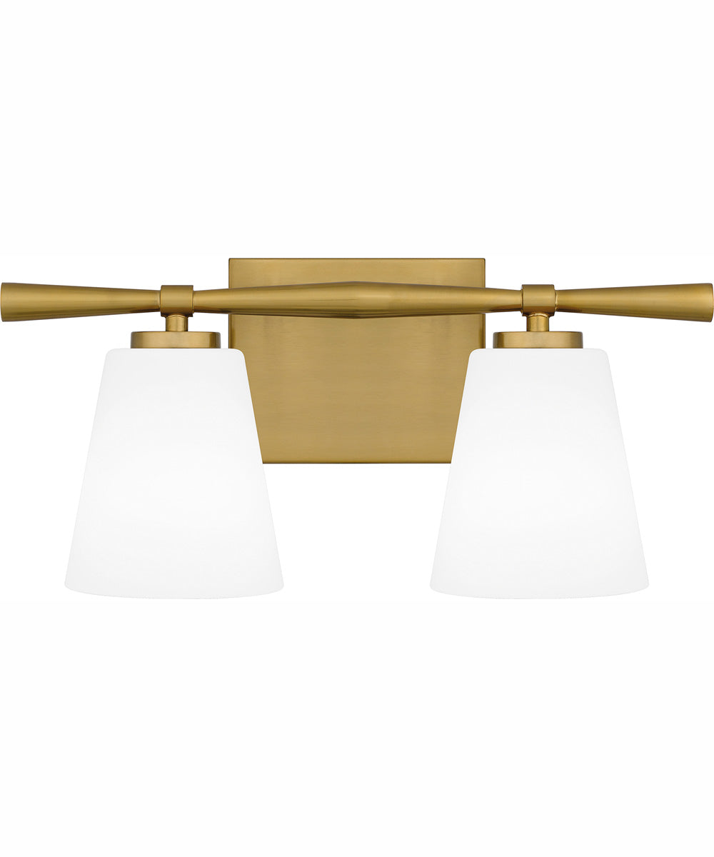 Brindley Medium 2-light Bath Light Aged Brass