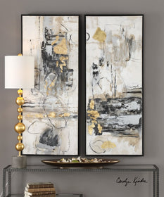 51"H x 21"W Life Scenes Abstract Art Set of 2