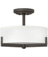 Hayes 3-Light Medium Semi-Flush Mount in Oil Rubbed Bronze