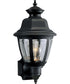 Non-Metallic Incandescent 1-Light Wall Lantern Textured Black