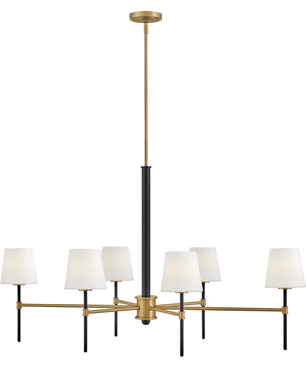 Saunders 6-Light Medium Six Light Linear in Black