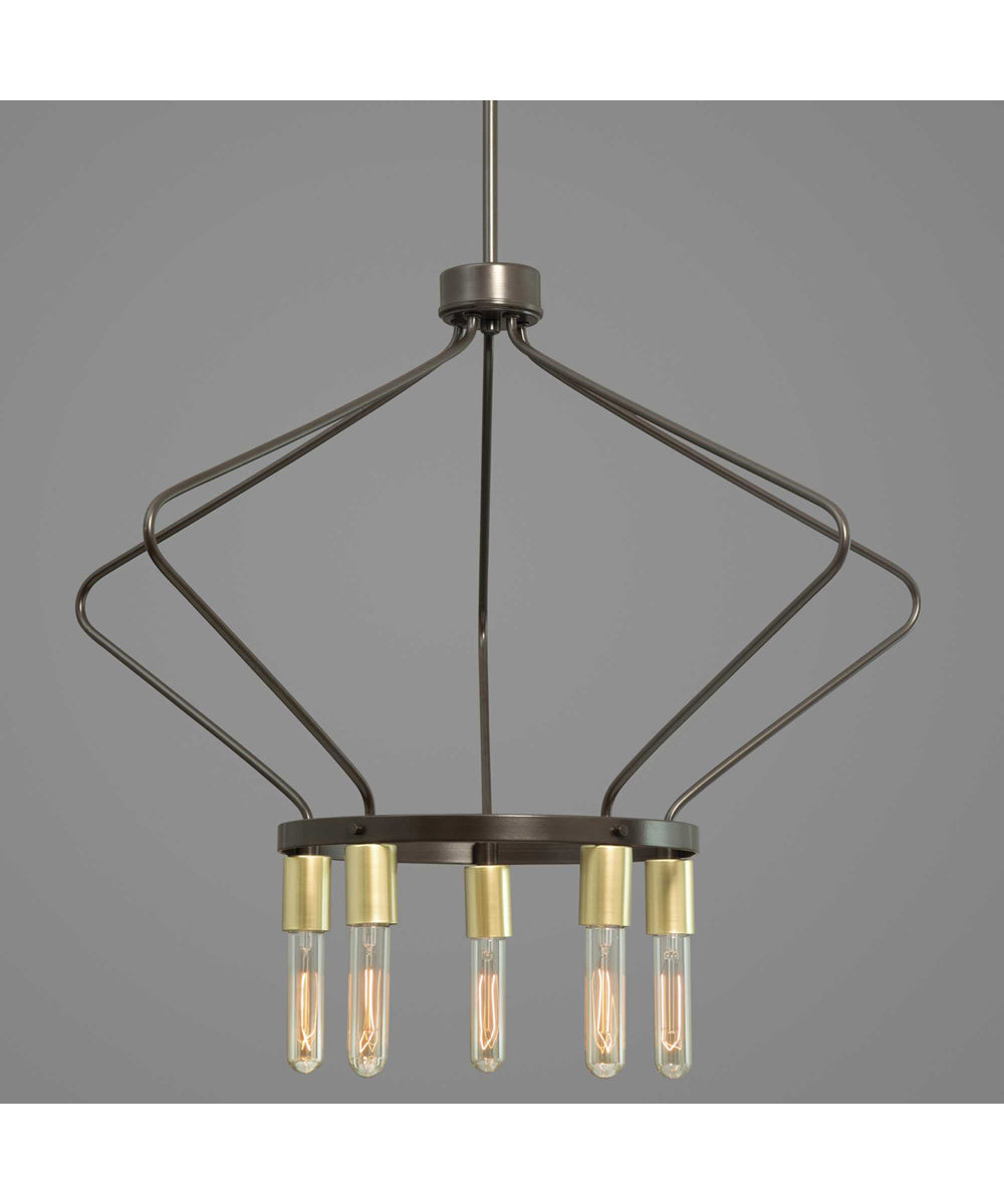 Hangar 5-Light Farmhouse Chandelier Light Antique Bronze