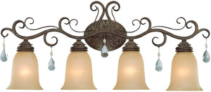 32"W Englewood 4-Light Bath Vanity Light French Roast