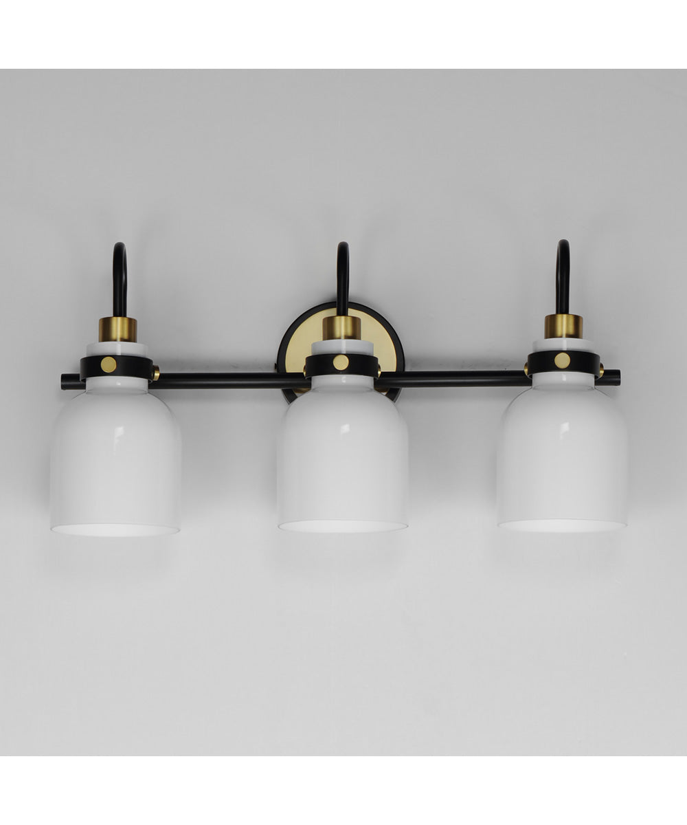 Milk 3-Light Bath Vanity Satin Brass