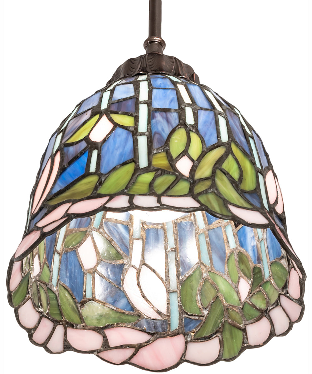 8" Wide Tiffany Flowering Lotus Mini Pendant