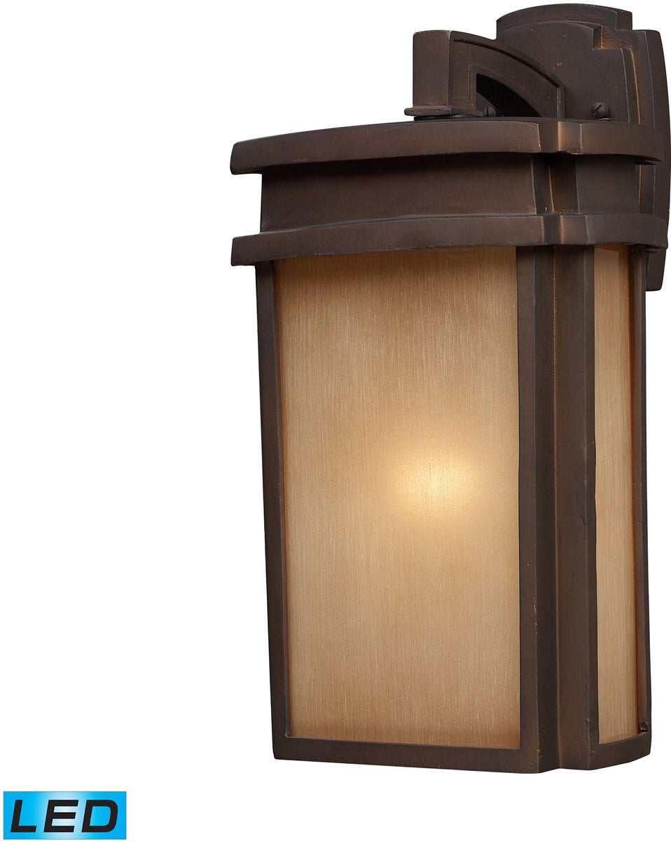 16"H Sedona 1-Light Outdoor LED Wall Sconce Clay Bronze