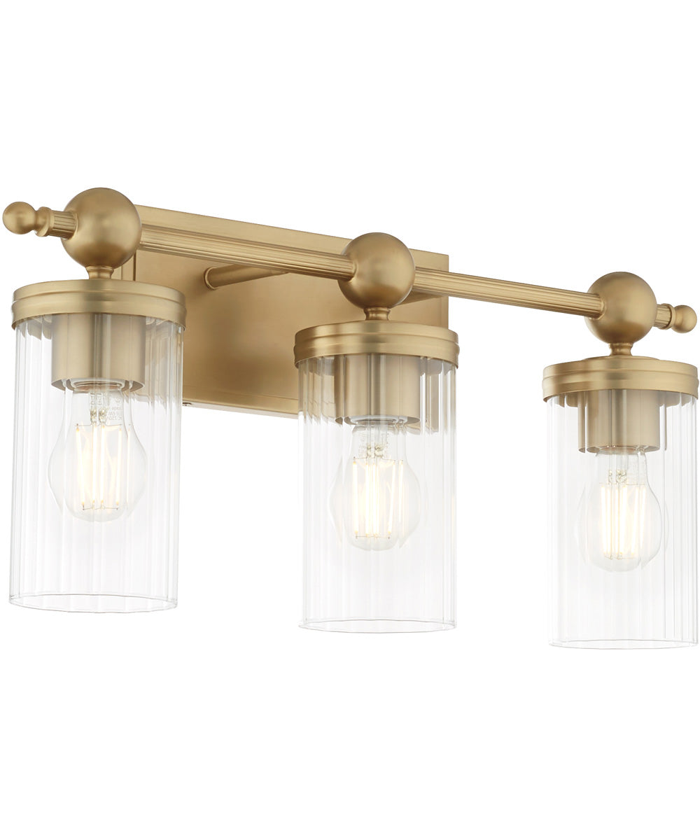 Tamara Day's Lee Boulevard 3-light Bath Vanity Light Aged Brass