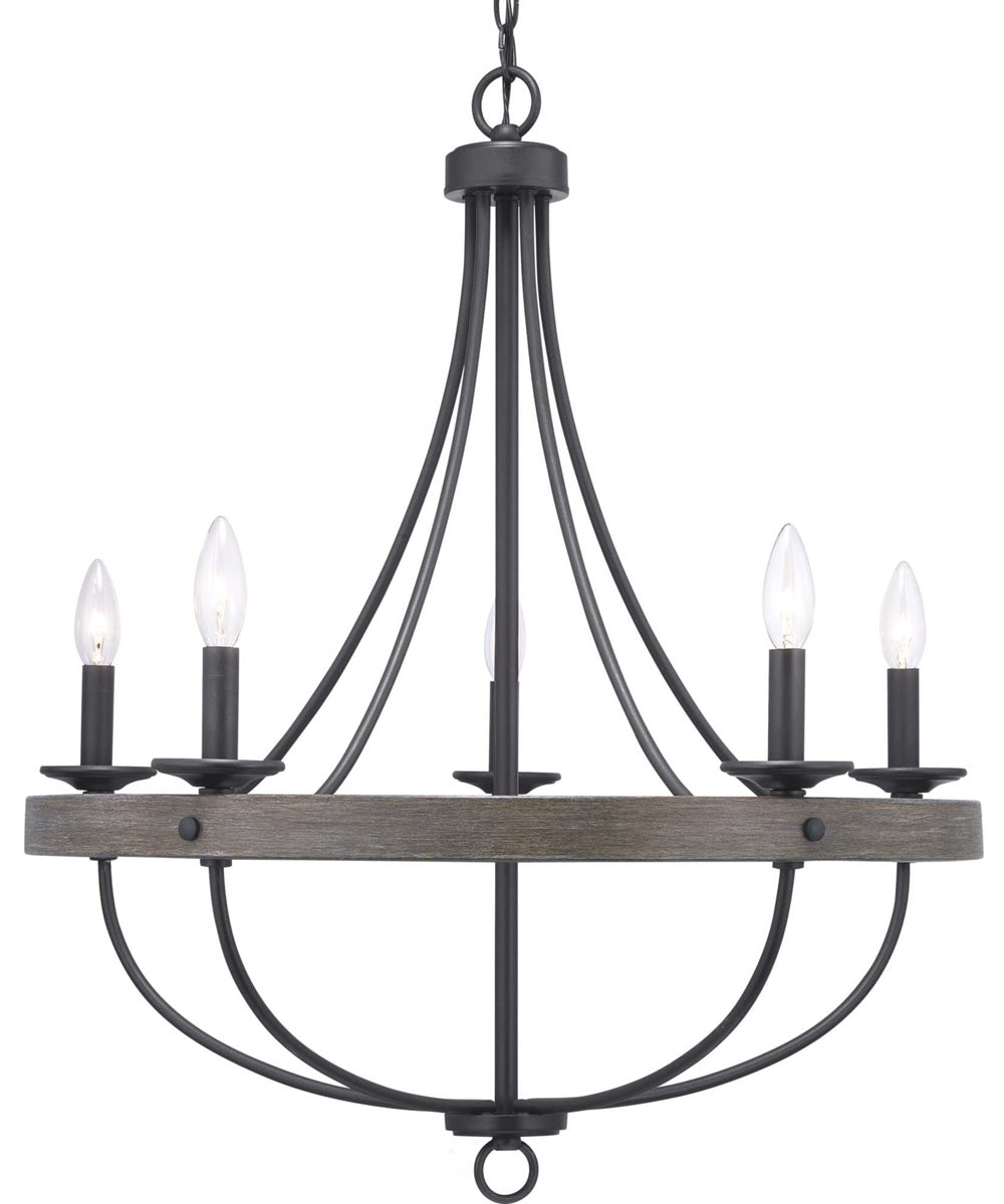 Gulliver 5-Light Coastal Chandelier Light Graphite