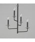 Madeira 4-Light Chandelier Anthracite