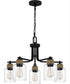Baltic 5-light Chandelier Matte Black