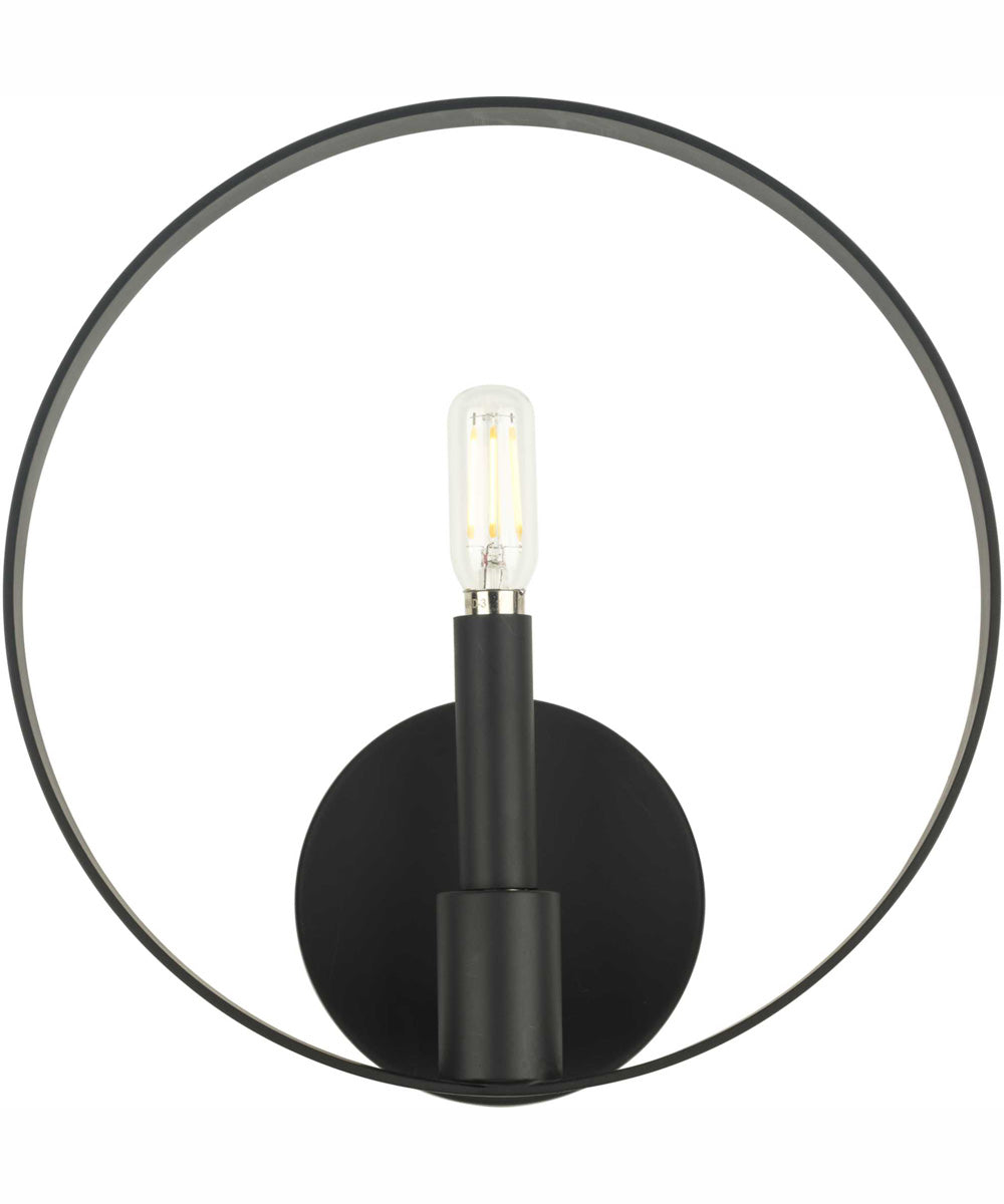 Breckenridge 1-Light Rustic Farmhouse Wall Bracket Matte Black