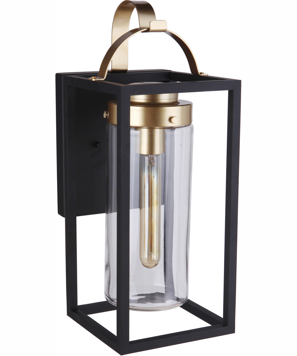 Neo 1-Light Outdoor Wall Lantern Midnight Satin Brass