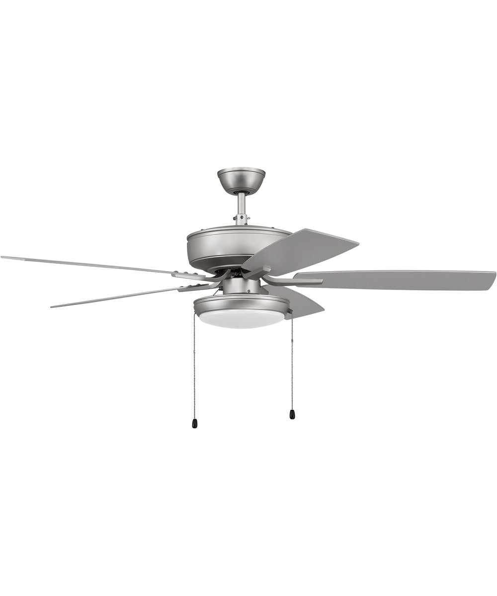 52" Pro Plus 119 Pan Light Kit 1-Light Specialty Ceiling Fan (Blades Included) Brushed Satin Nickel