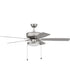 52" Pro Plus 119 Pan Light Kit 1-Light Specialty Ceiling Fan (Blades Included) Brushed Satin Nickel