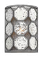9"W Lara 1-Light Sconce in Brushed Silver