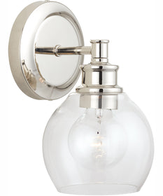 Mid Century 1-Light Sconce Polished Nickel