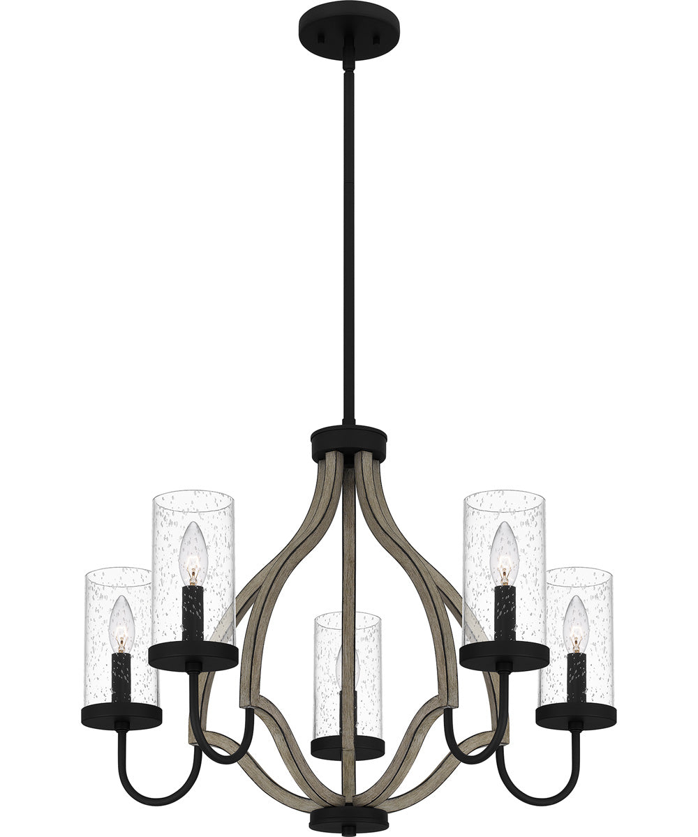 Cornelia 5-light Chandelier Matte Black