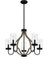 Cornelia 5-light Chandelier Matte Black