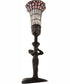 15" High Stained Glass Pond Lily Nouveau Lady Accent Lamp