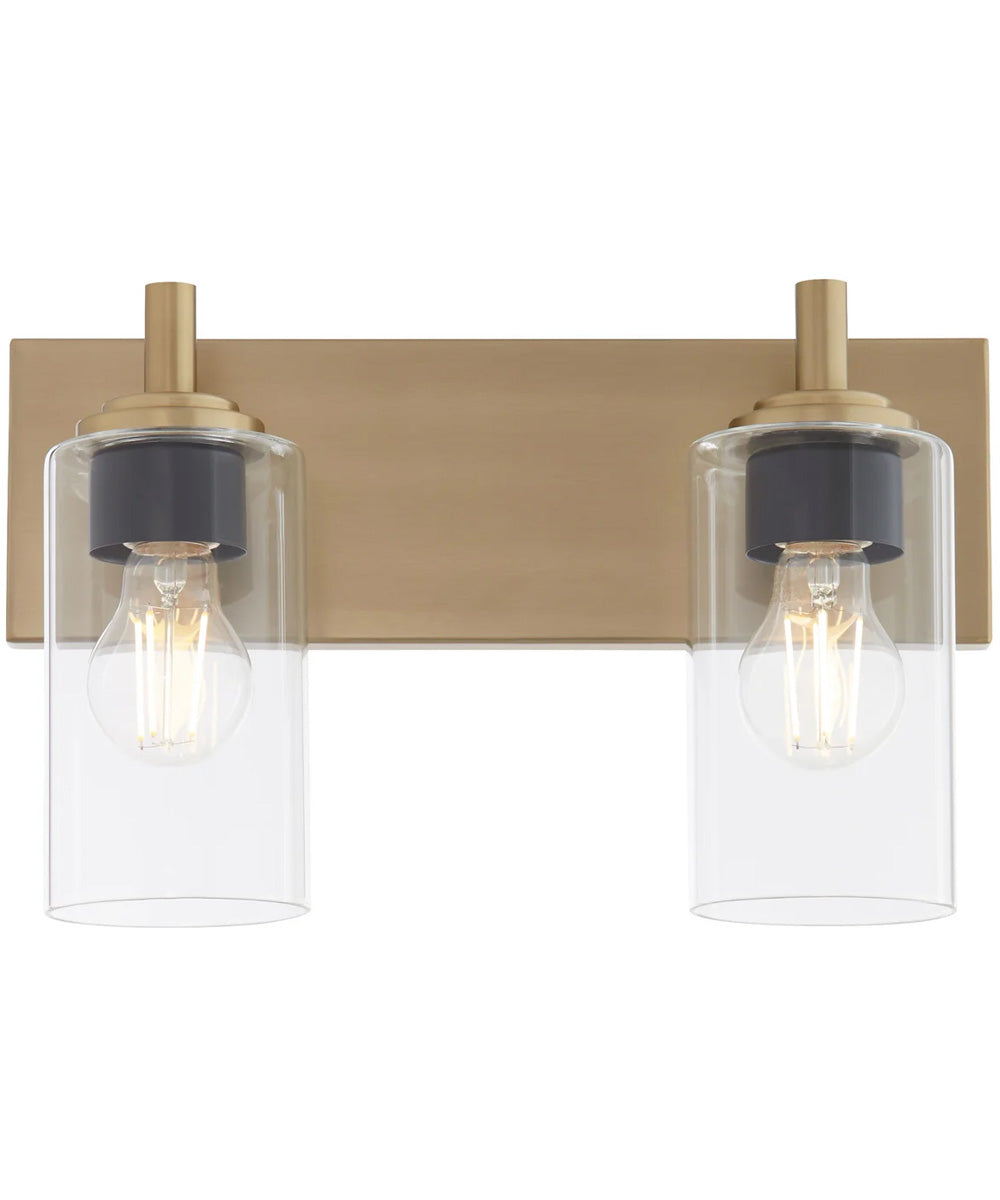 Fallstaff 2-light Bath Vanity Light Aged Brass