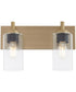 Fallstaff 2-light Bath Vanity Light Aged Brass