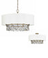 Harper 6-Light Dual Mount Dual-Mount Pendant/Semi-Flush Mount In Brushed Gold