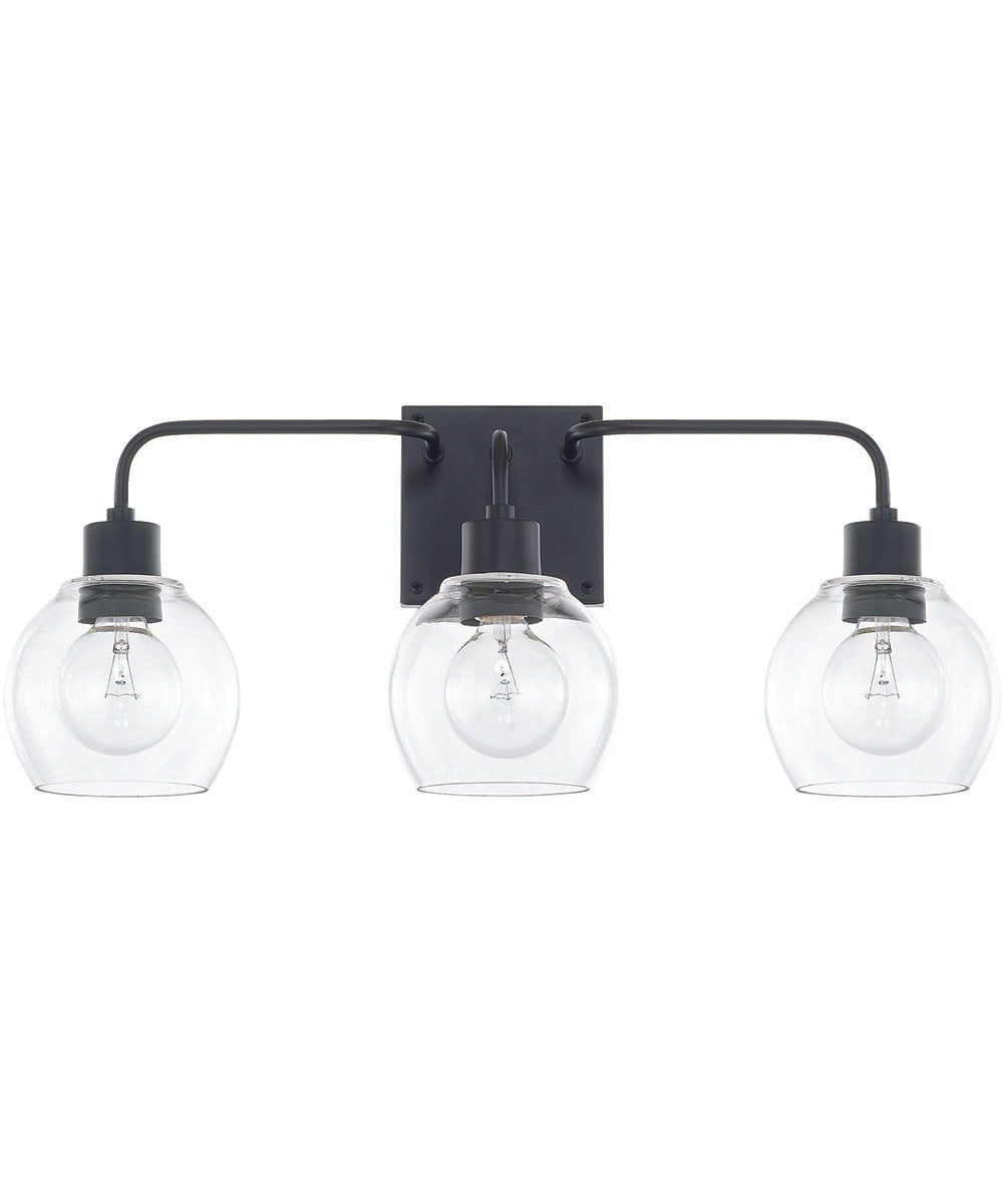 Tanner 3-Light Vanity In Matte Black