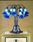 22"H Pond Lily  10-Light Tiffany Table Lamp