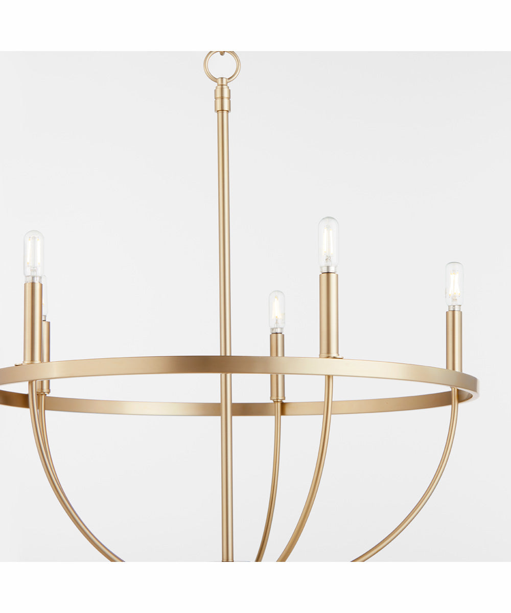 Tribute 5-light Chandelier Aged Brass