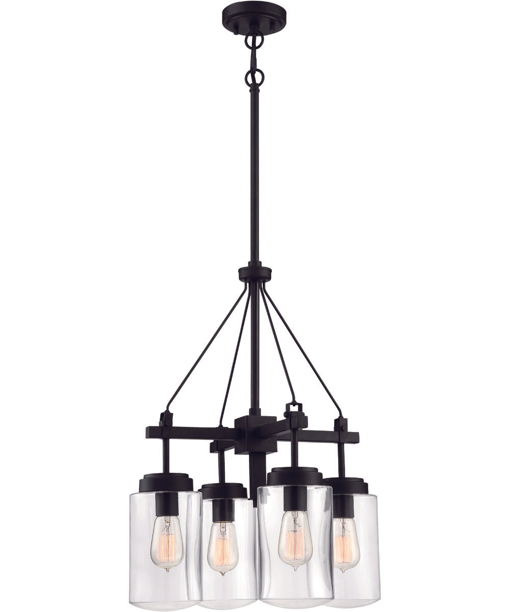 Crosspoint 4-Light Chandelier Espresso
