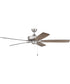 Super Pro 60" Fan Ceiling Fan (Blades Included) Brushed Polished Nickel