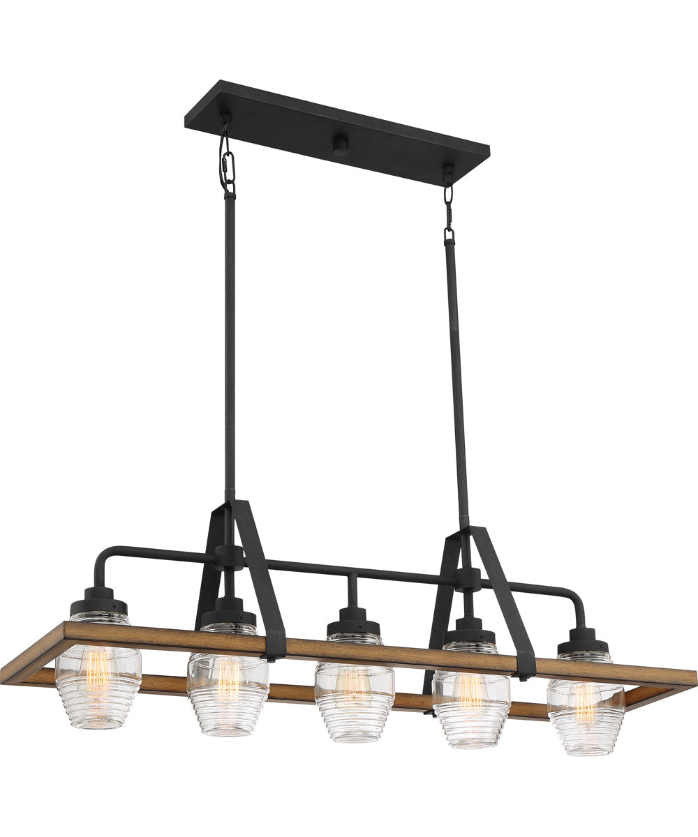 Guilford 5-light Island Light Grey Ash