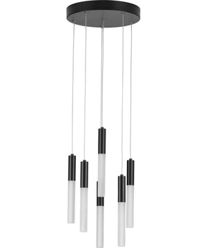 Kylo LED 6-Light Modern Style Hanging Pendant Light Matte Black